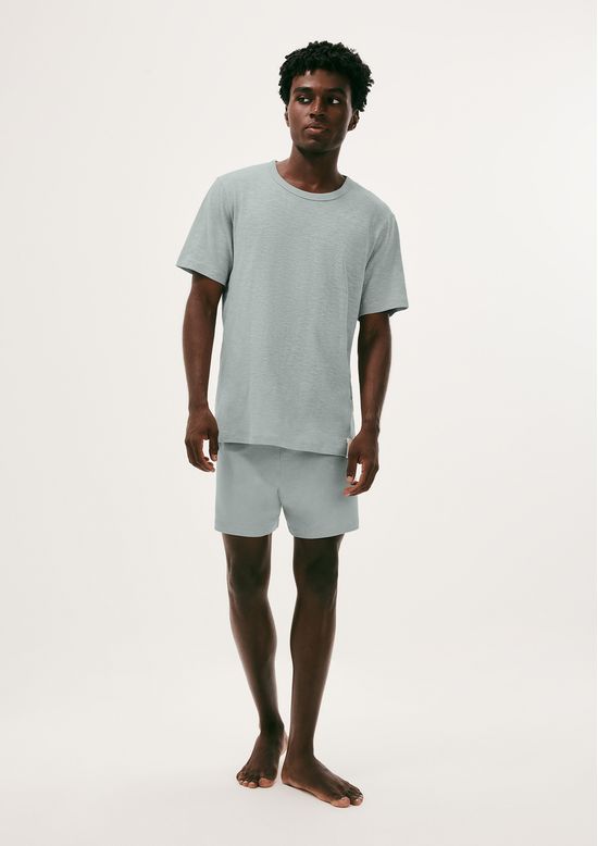 Foto do produto: Pijama Curto Masculino Em Malha Flamê - Azul