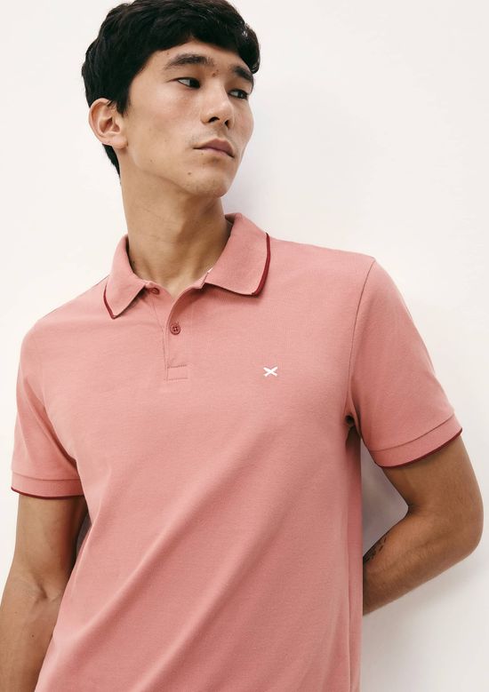 Foto do produto: Camisa Polo Básica Masculina Super Cotton Com Bordado - Rosa