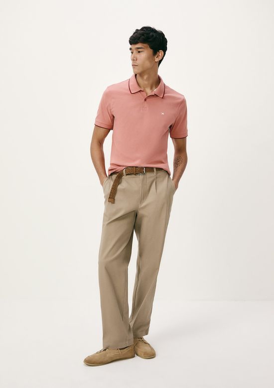 Foto do produto: Camisa Polo Básica Masculina Super Cotton Com Bordado - Rosa