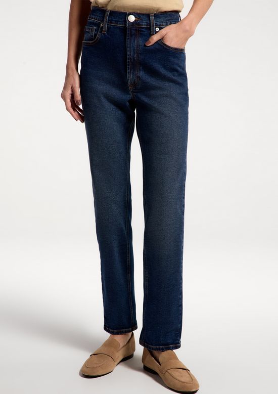 Foto do produto: Calça Jeans Feminina Slim Cintura Média - Azul