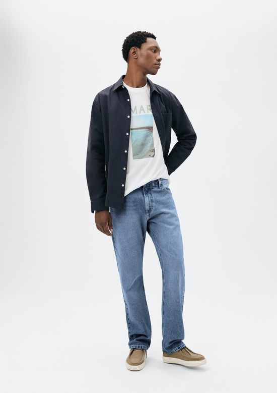 Foto do produto: Calça Masculina Reta em Jeans - Azul