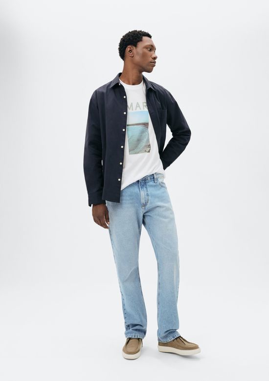 Foto do produto: Calça Masculina Reta em Jeans - Azul