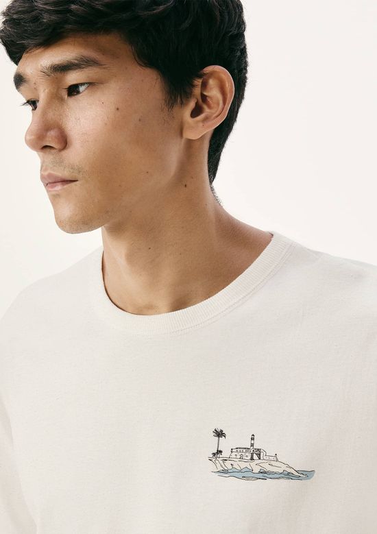 Foto do produto: Camiseta Masculina Manga Curta Com Estampa - Bege