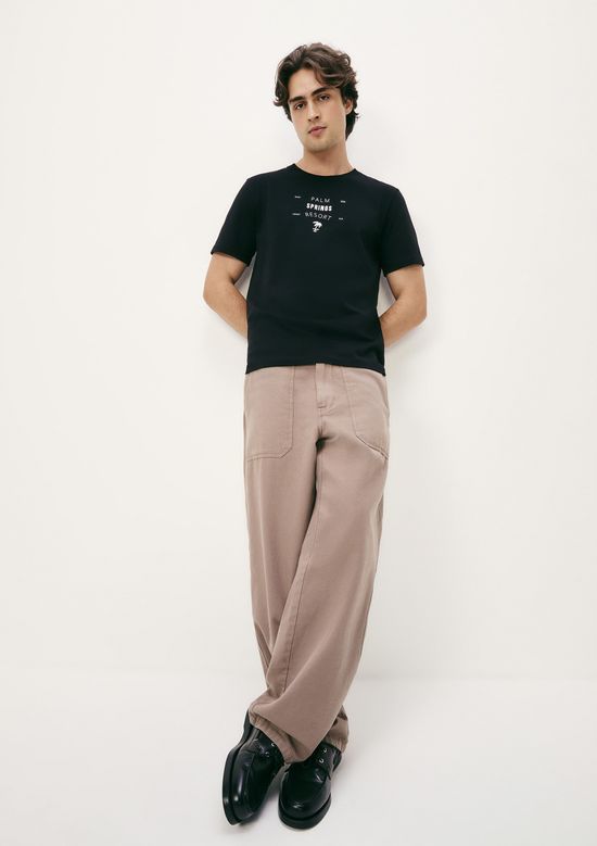 Foto do produto: Camiseta Masculina Manga Curta Com Estampa - Preto