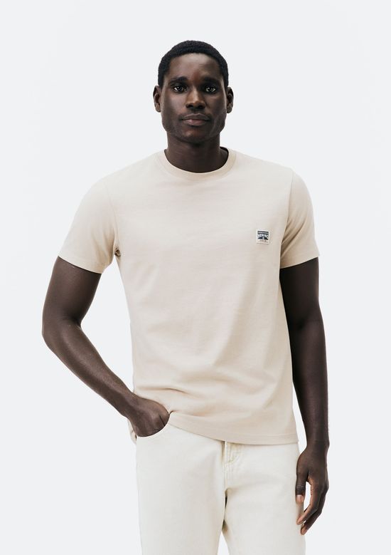 Foto do produto: Camiseta Masculina Manga Curta Com Estampa - Bege