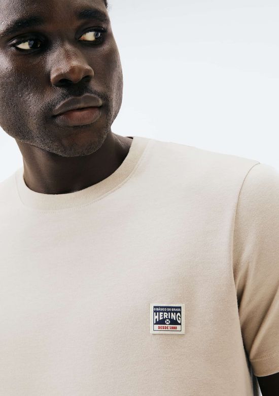 Foto do produto: Camiseta Masculina Manga Curta Com Estampa - Bege