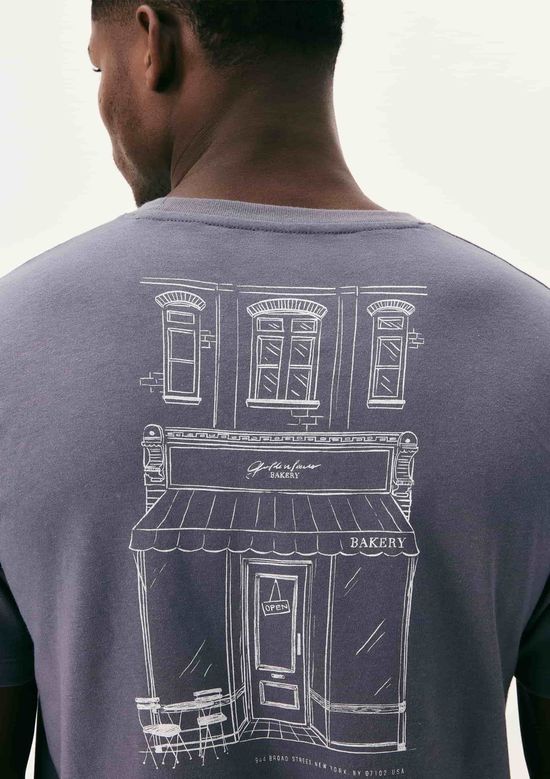 Foto do produto: Camiseta Masculina Manga Curta Com Estampa - Cinza