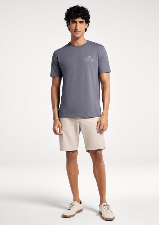 Foto do produto: Camiseta Masculina Manga Curta Com Estampa - Cinza