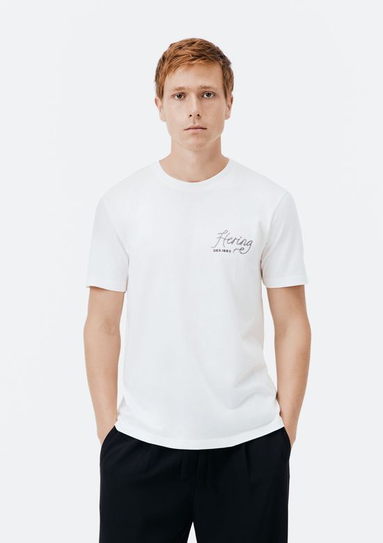 Foto do produto: Camiseta Masculina Manga Curta Com Estampa - Off white