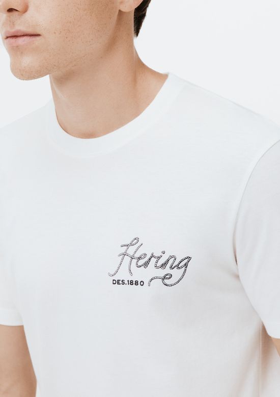 Foto do produto: Camiseta Masculina Manga Curta Com Estampa - Off white