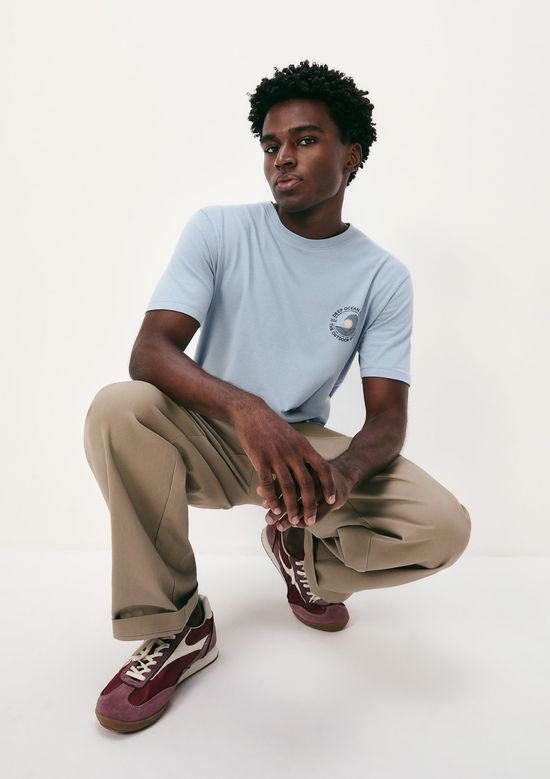 Foto do produto: Camiseta Masculina Manga Curta Com Estampa - Azul