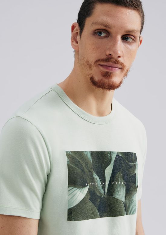 Foto do produto: Camiseta Masculina Manga Curta Com Estampa - Verde