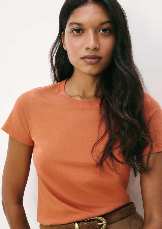 Foto do produto: Camiseta Básica Feminina Slim World - Laranja