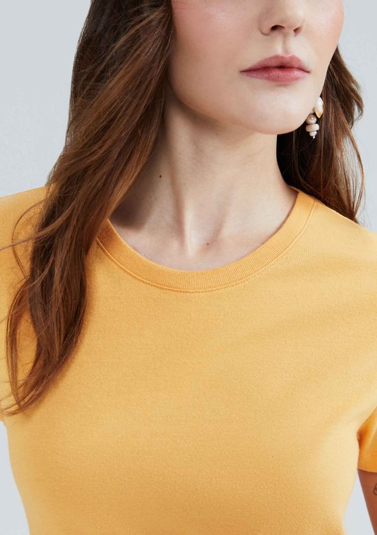 Foto do produto: Camiseta Básica Feminina Slim World - Laranja