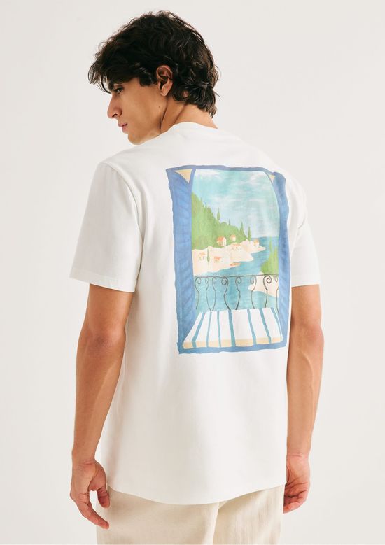 Foto do produto: Camiseta Masculina Comfort Super Cotton Estampada - Off white