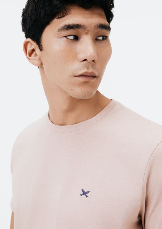 Foto do produto: Camiseta Básica Masculina World Com Bordado - Rosa