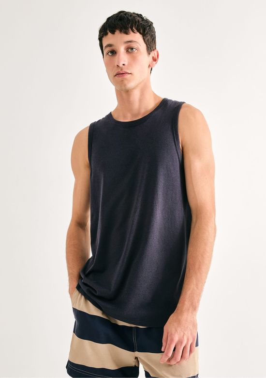 Foto do produto: Regata Masculina Em Malha - Azul