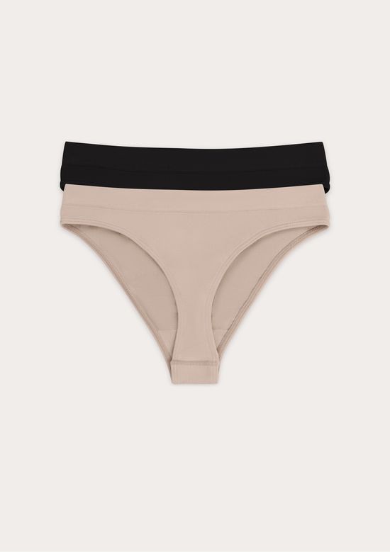 Foto do produto: Kit 2 Calcinhas Fio Dental Sem Costura - Multicolorido