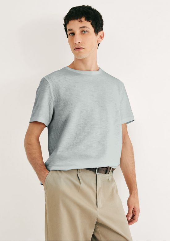 Foto do produto: Camiseta Masculina Texturizada Regular - Azul