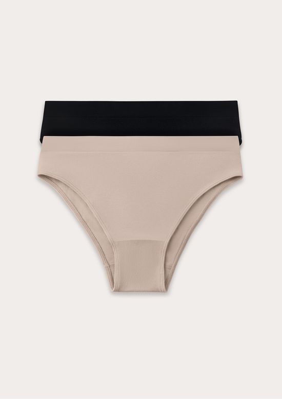 Foto do produto: Kit 2 Calcinhas Clássicas Sem Costura - Multicolorido