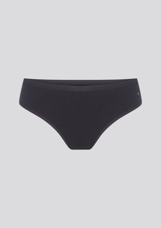 Foto do produto: Kit 10 Calcinhas Básicas Biquíni Em Algodão - Preto