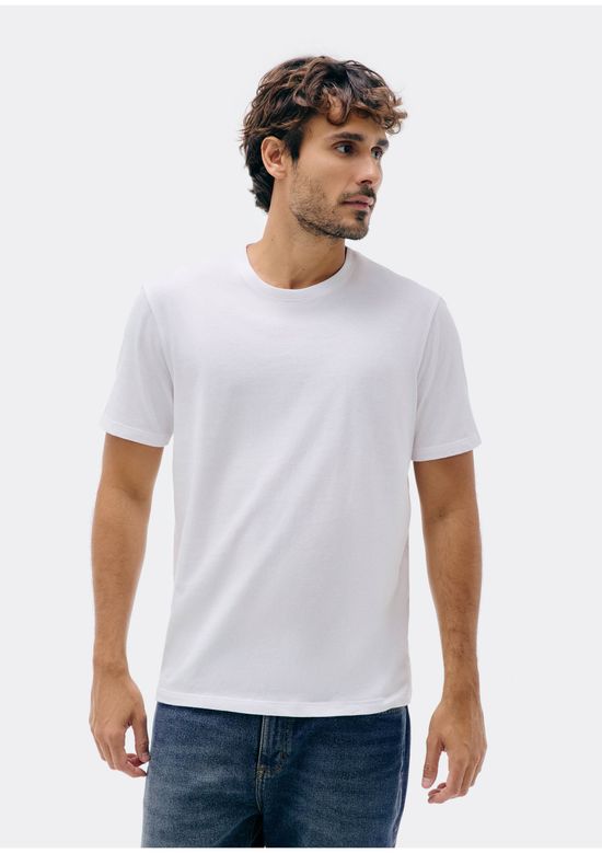 Foto do produto: Camiseta Básica Masculina Manga Curta Em Malha H+ - Branco