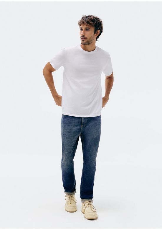 Foto do produto: Camiseta Básica Masculina Manga Curta Em Malha H+ - Branco