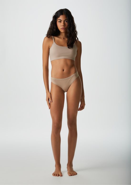 Foto do produto: Kit 10 Calcinhas Básicas Fio Dental Em Algodão - Multicolorido