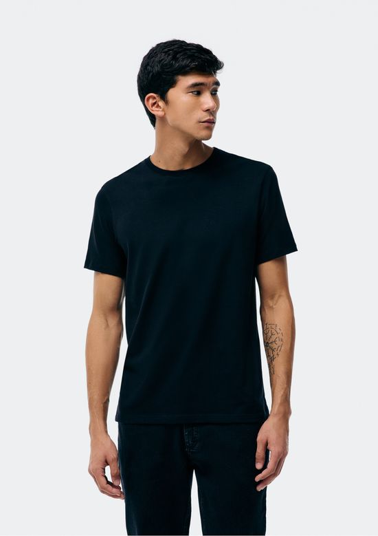 Foto do produto: Camiseta Básica Masculina Manga Curta Em Malha H+ - Preto