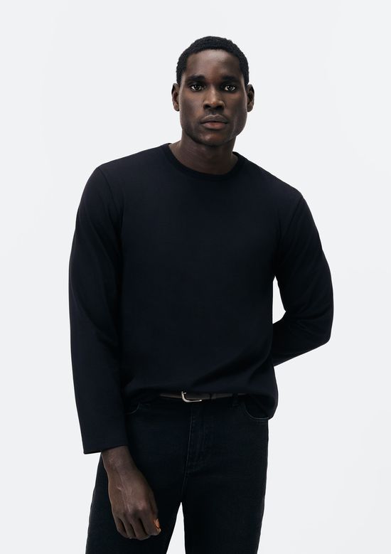 Foto do produto: Camiseta Básica Masculina Manga Longa Comfort Super Cotton - Preto