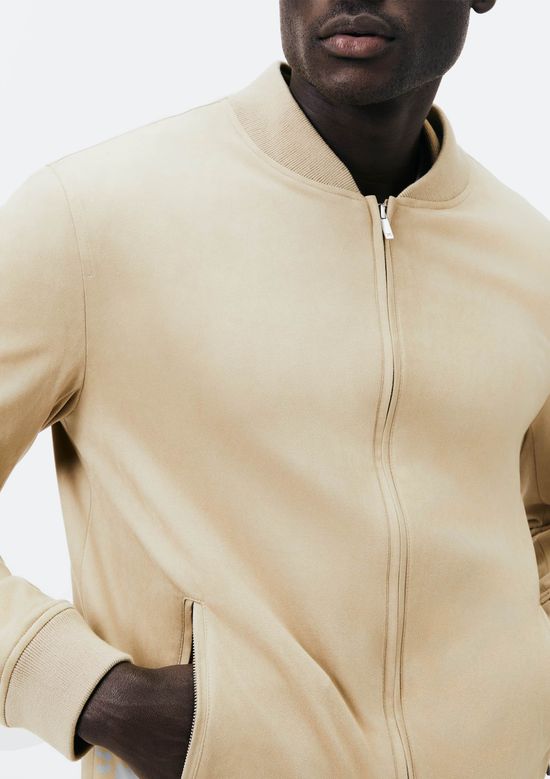 Foto do produto: Jaqueta Masculina Bomber Em Suede - Bege