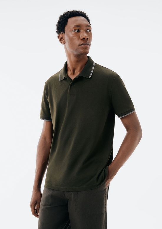 Foto do produto: Camisa Polo Básica Masculina Manga Curta Em Piquet - Verde