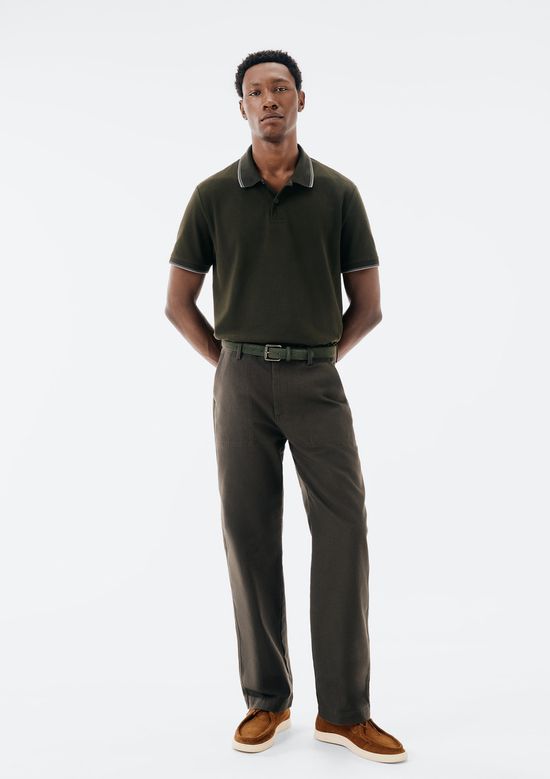 Foto do produto: Camisa Polo Básica Masculina Manga Curta Em Piquet - Verde