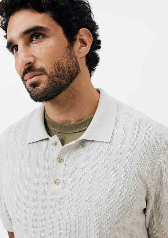 Foto do produto: Polo Masculina em Tricô Texturizado - Off white