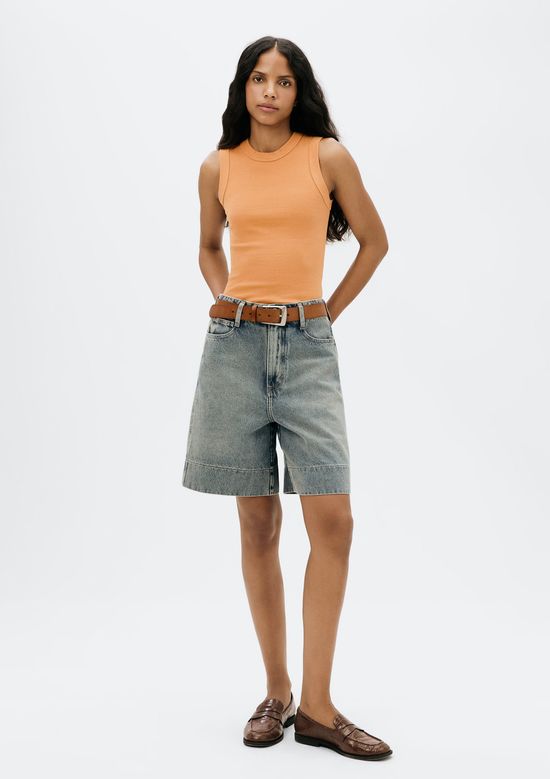 Foto do produto: Regata Básica Feminina Slim Neck - Laranja