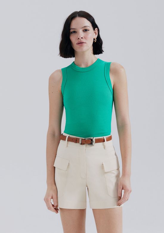 Foto do produto: Regata Básica Feminina Slim Neck - Verde