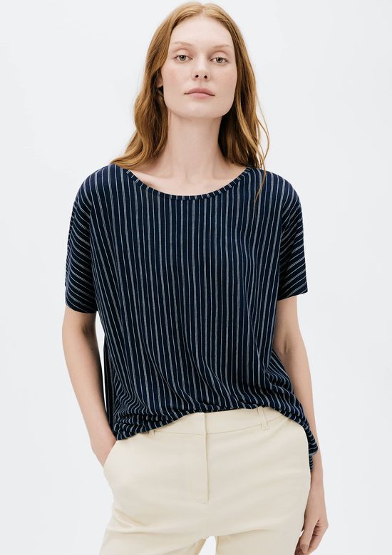 Foto do produto: Blusa Feminina Manga Curta Estampada - Azul