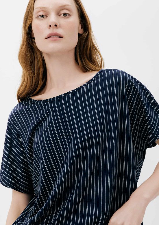 Foto do produto: Blusa Feminina Manga Curta Estampada - Azul