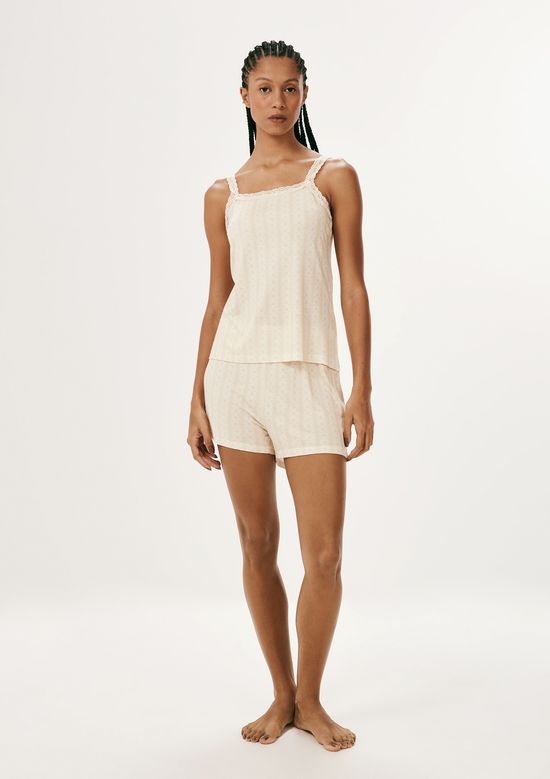 Foto do produto: Pijama Curto Feminino Estampado - Nude