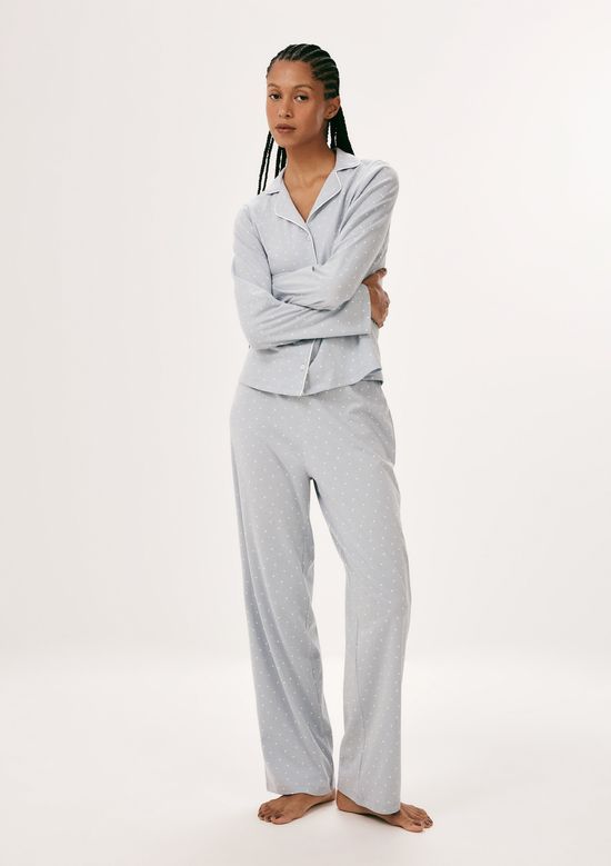 Foto do produto: Pijama Longo Feminino Americano Estampado - Azul