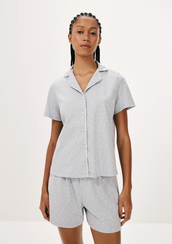 Foto do produto: Pijama Curto Feminino Americano Estampado - Azul