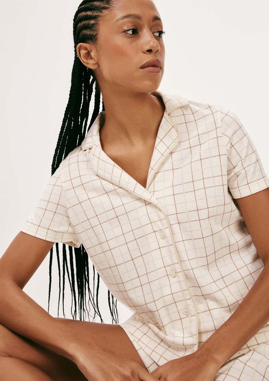 Foto do produto: Pijama Curto Feminino Americano Estampado - Off white