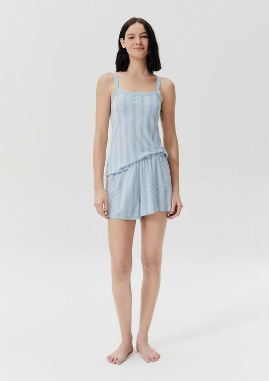 Foto do produto: Pijama Curto Feminino Estampado - Azul