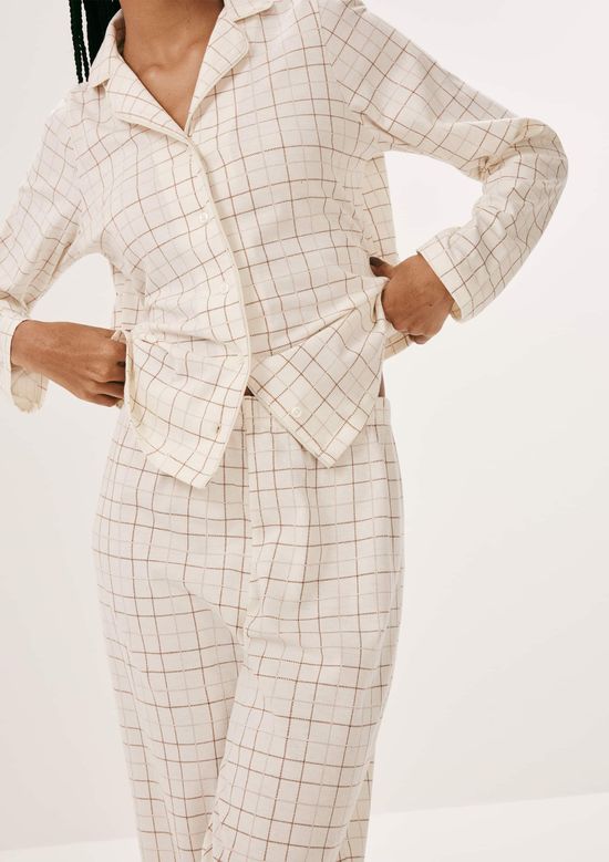 Foto do produto: Pijama Longo Feminino Americano Estampado - Nude