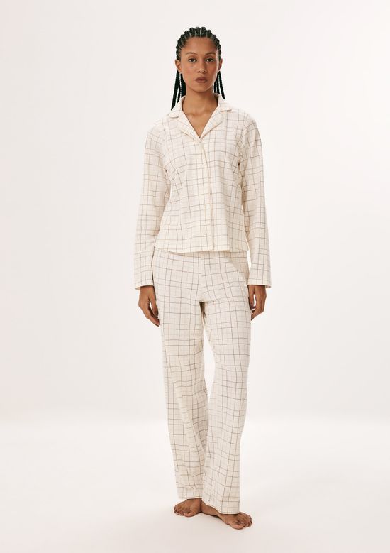 Foto do produto: Pijama Longo Feminino Americano Estampado - Nude