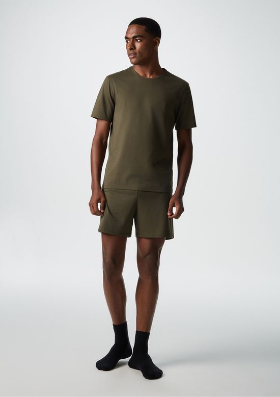 Foto do produto: Pijama Curto Masculino Comfort Em Algodão Pima - Verde
