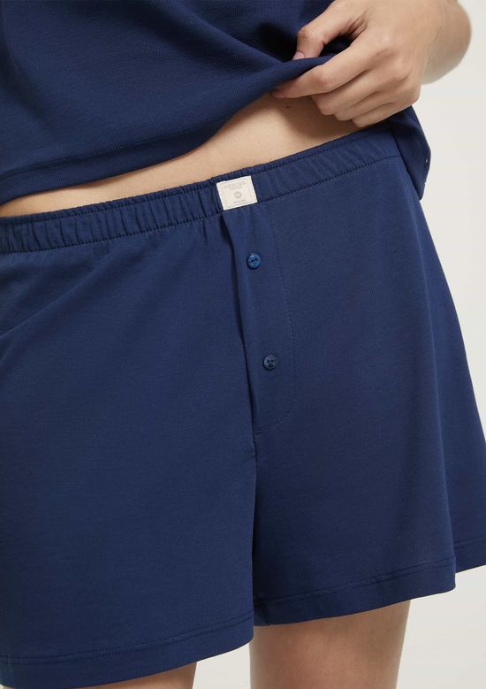 Foto do produto: Pijama Curto Feminino Em Malha Premium - Azul