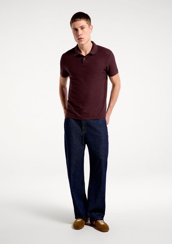 Foto do produto: Camisa Polo Masculina Manga Curta Texturizada - Vinho