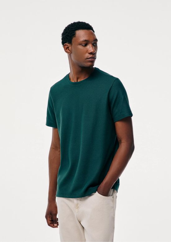 Foto do produto: Camiseta Masculina Texturizada Em Algodão Peruano - Verde