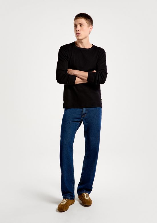 Foto do produto: Camiseta Masculina Manga Longa Em Malha Thermal - Preto